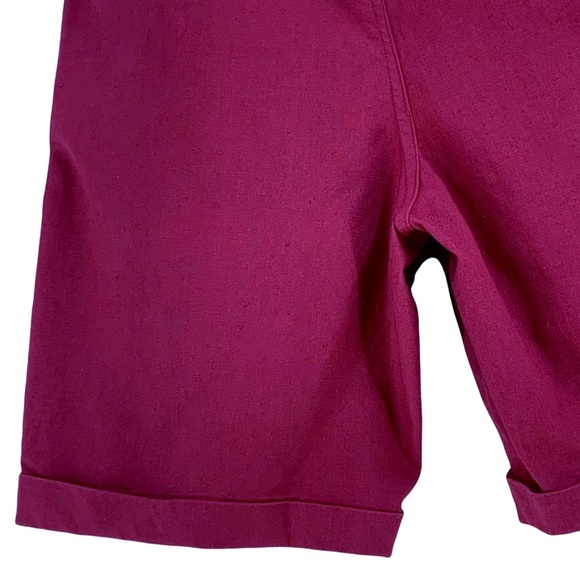 Vintage Gitano Pleated Front Shorts, Magenta - Picture 9 of 13